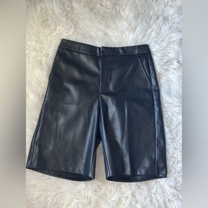 ASOS Stradivarius pu leather Bermuda long baggy shorts nwot
